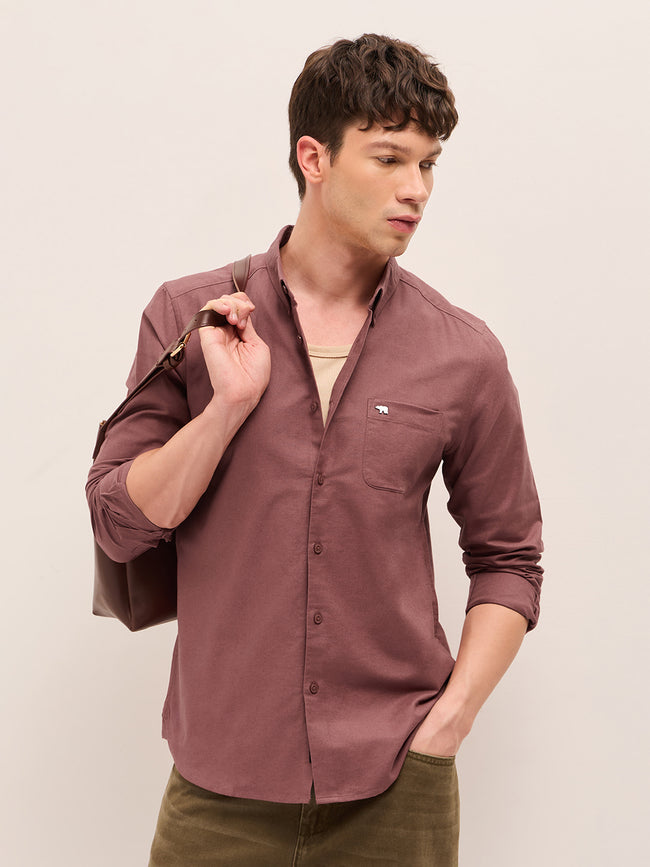 Men Cotton Solid Casual Shirt