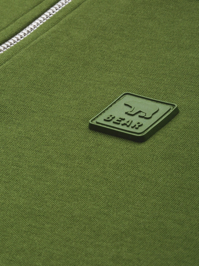 Men Ardor Edition Green Contrast Sleeve Slim Fit Knitted Polo Collar T-shirt