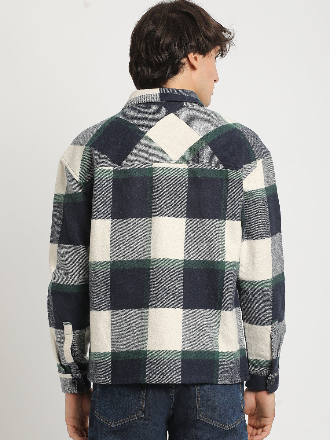 Men Multicolored Checked Regular Fit Overshirt