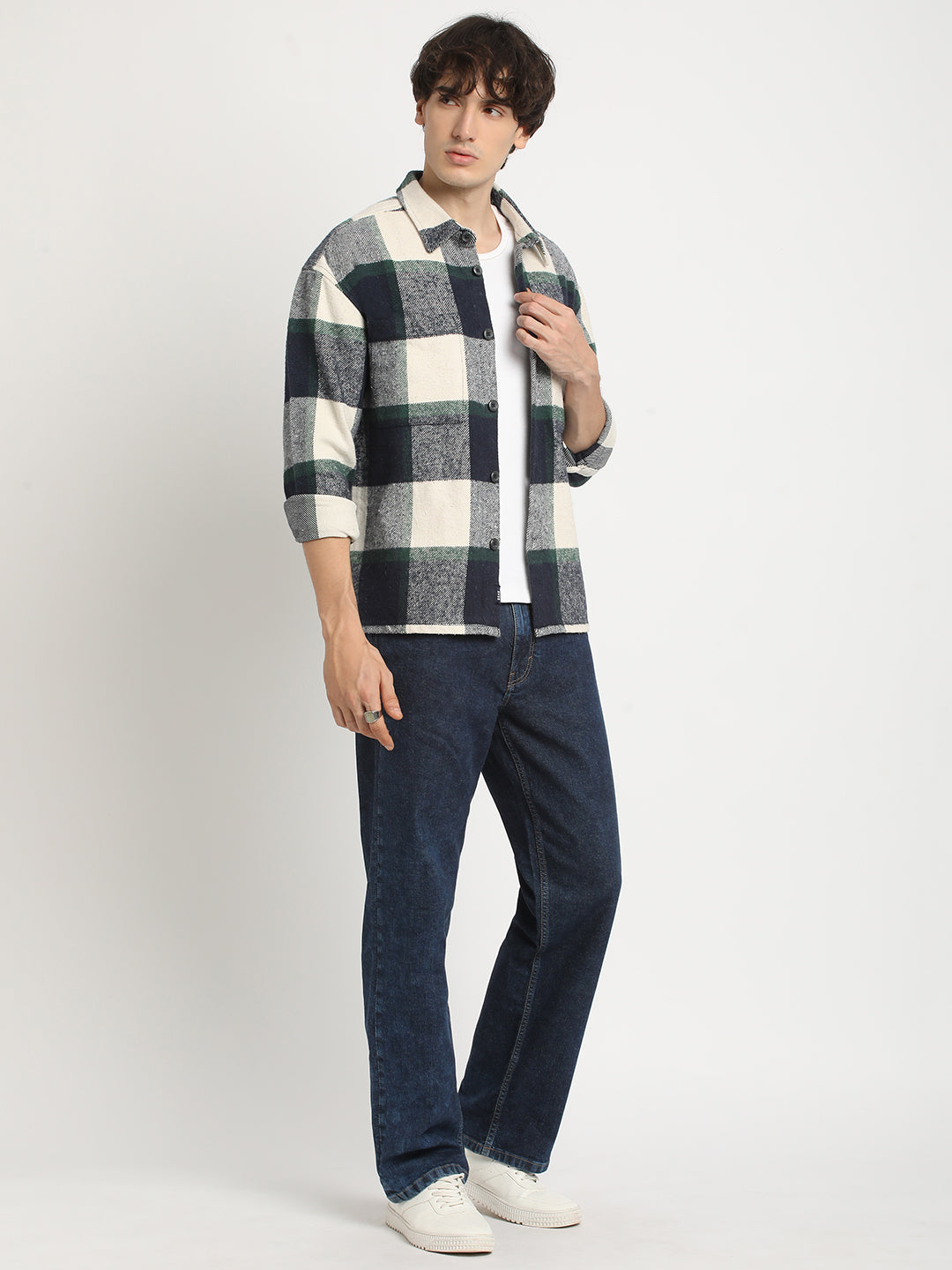Men Multicolored Checked Regular Fit Overshirt