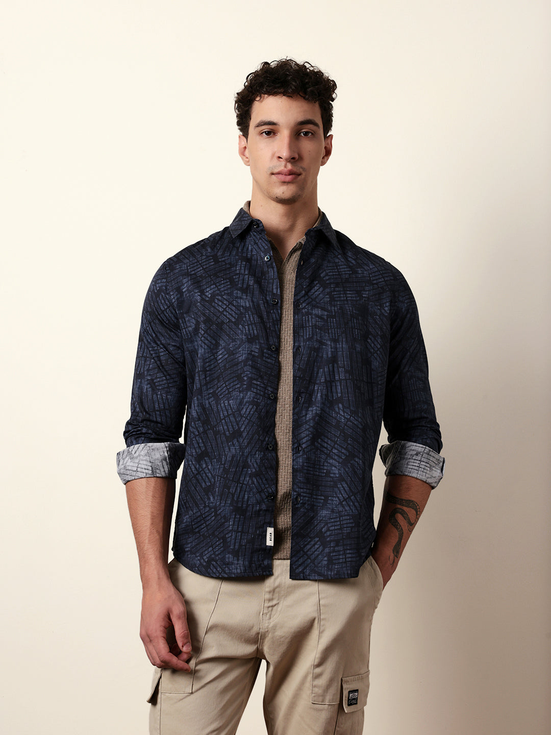 Men Printed Casual Full-Sleeve Shirt