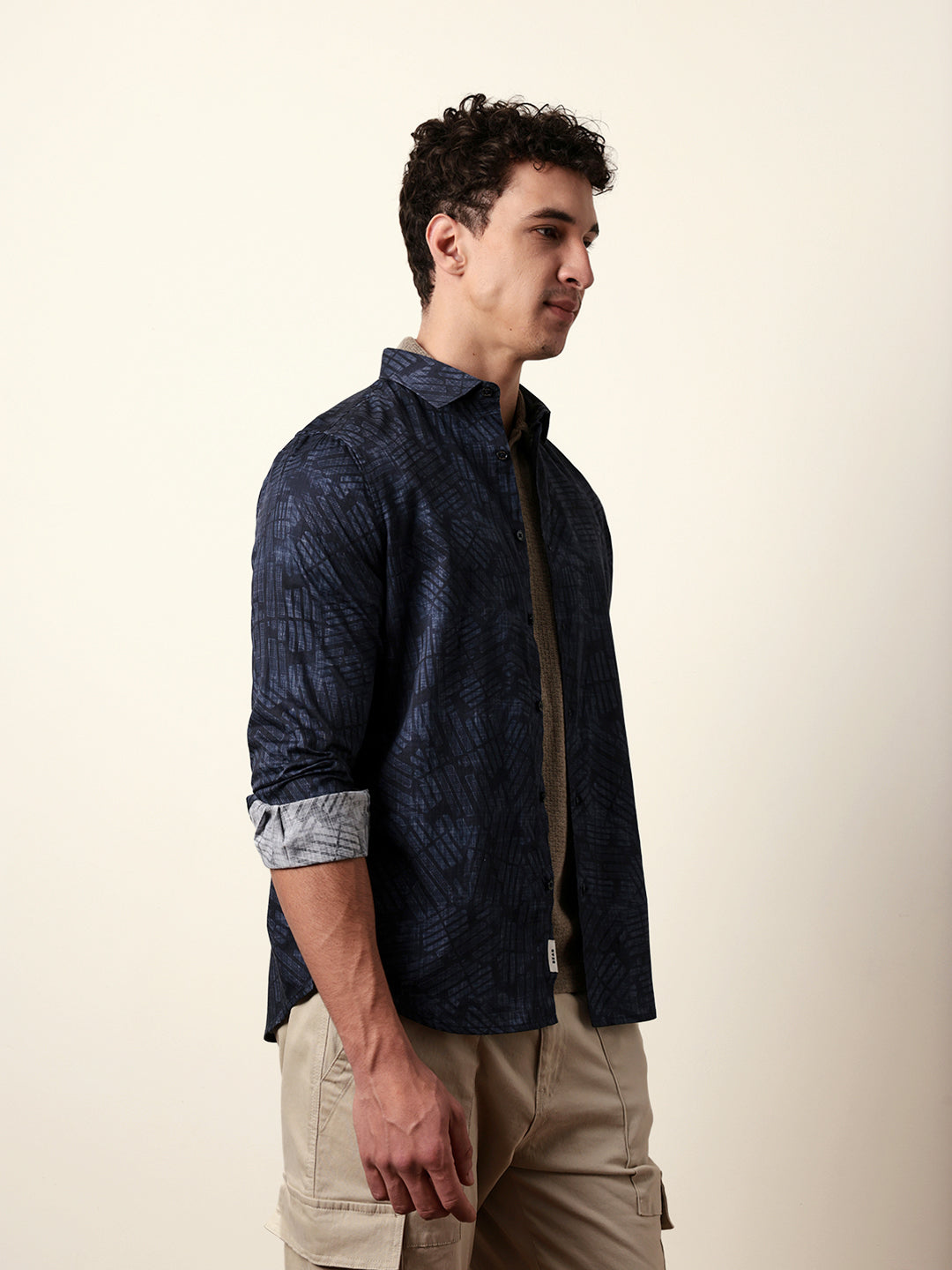 Men Printed Casual Full-Sleeve Shirt