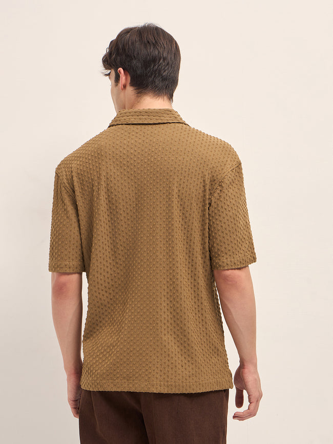 Men Mustard Oversized Shirt
