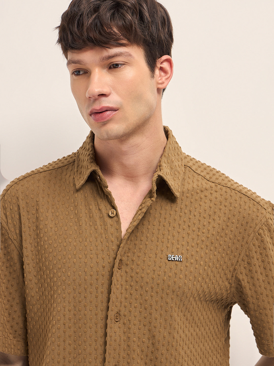 Men Mustard Oversized Shirt