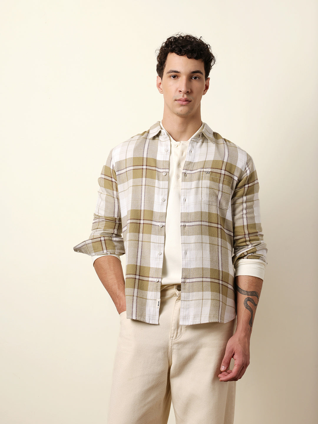 Men Striped Casual Full-Sleeve Shirt