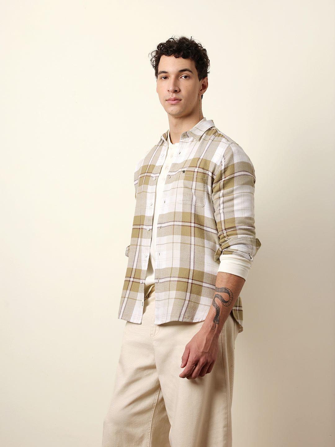 Men Striped Casual Full-Sleeve Shirt