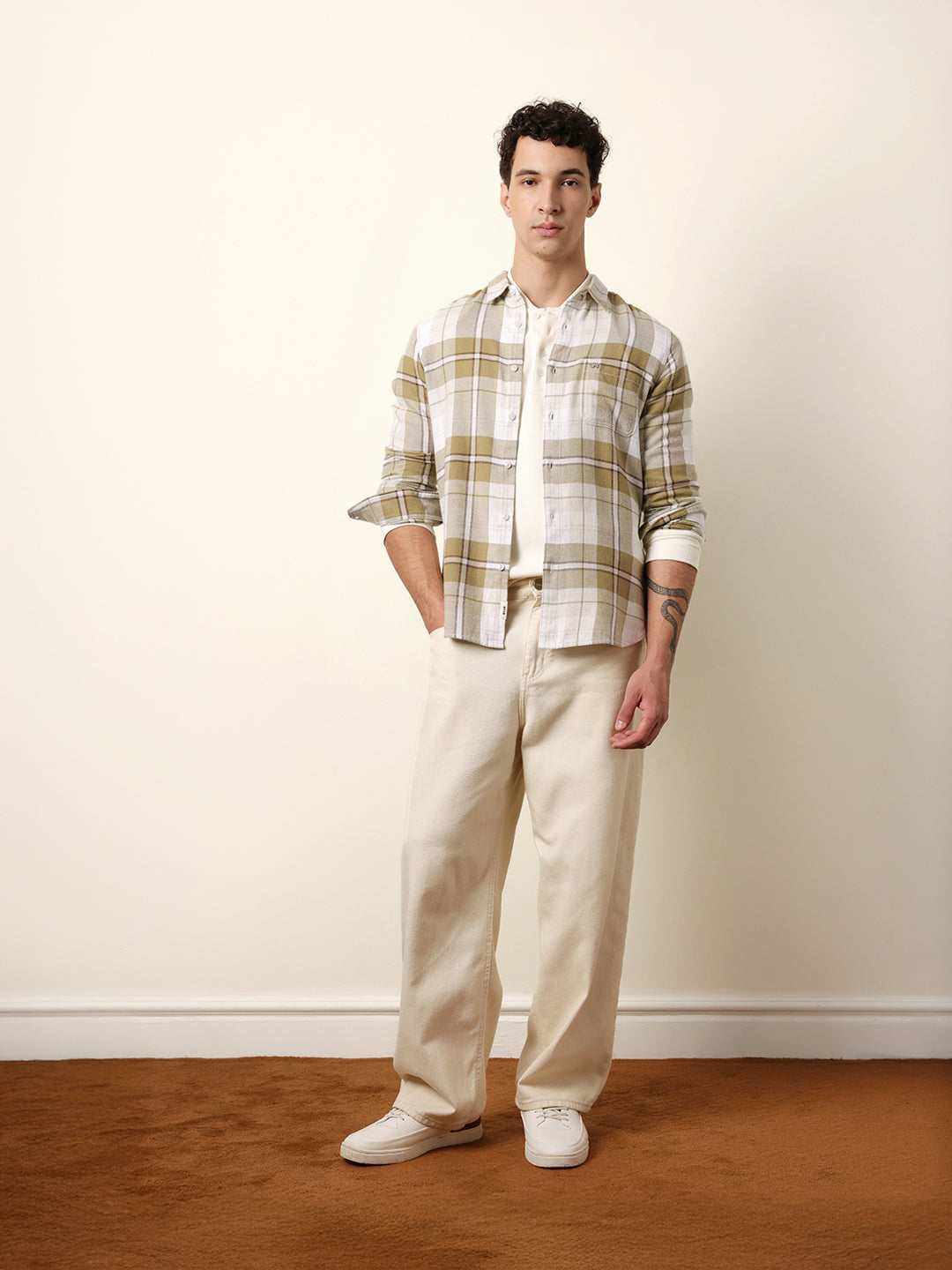 Men Striped Casual Full-Sleeve Shirt