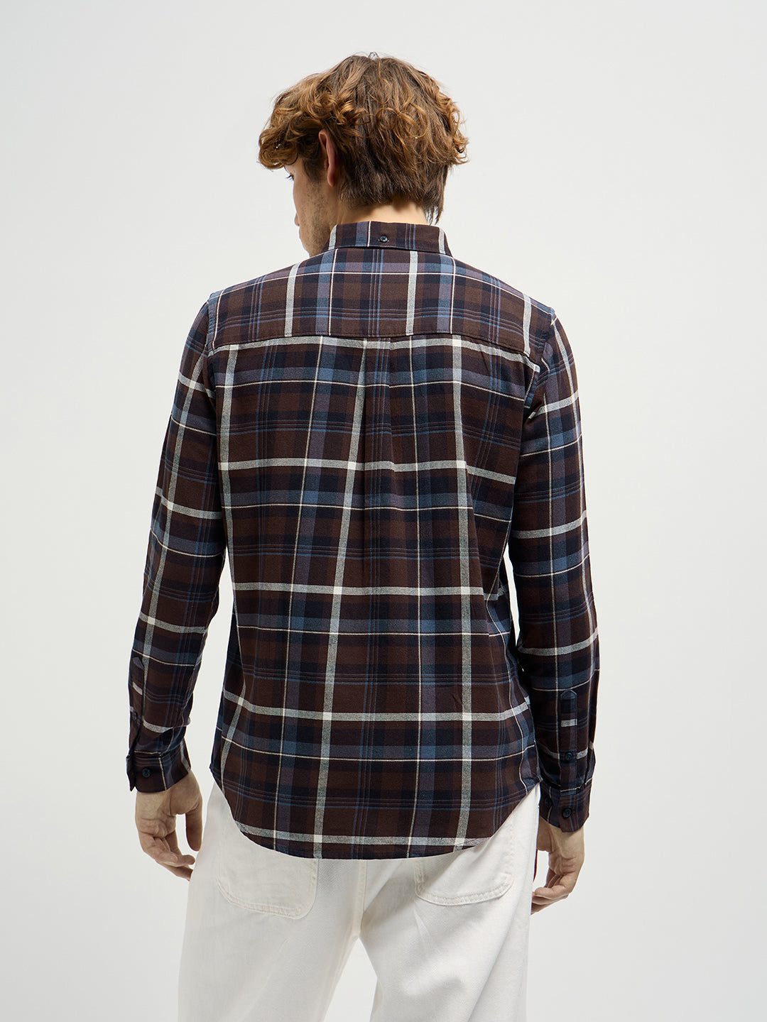 Men Multi-Color Checked Slim Fit Casual Shirt