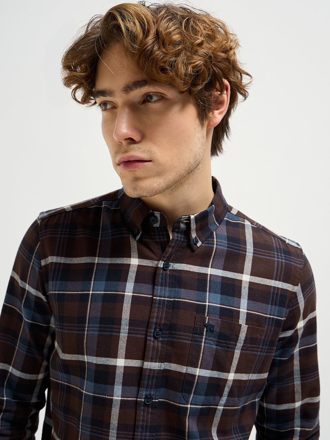 Men Multi-Color Checked Slim Fit Casual Shirt