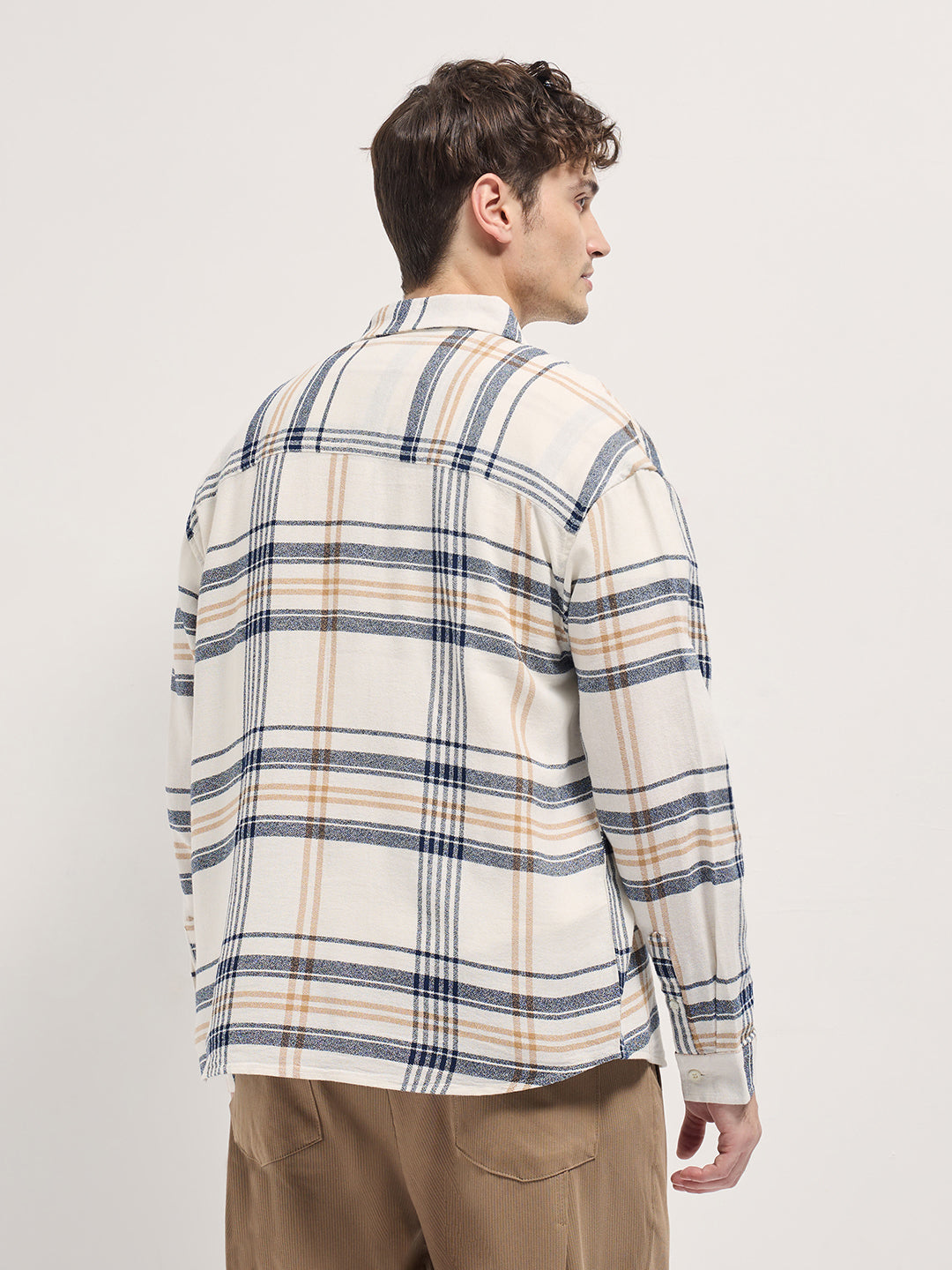 Men Multi-Color Checkered Relax Fit Overshirt
