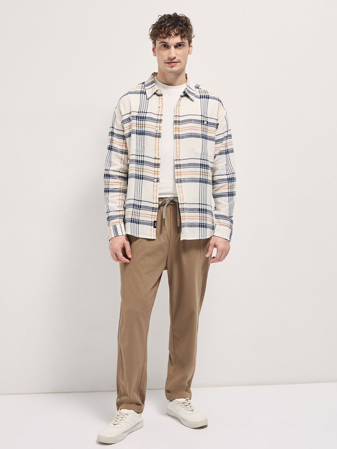Men Multi-Color Checkered Relax Fit Overshirt