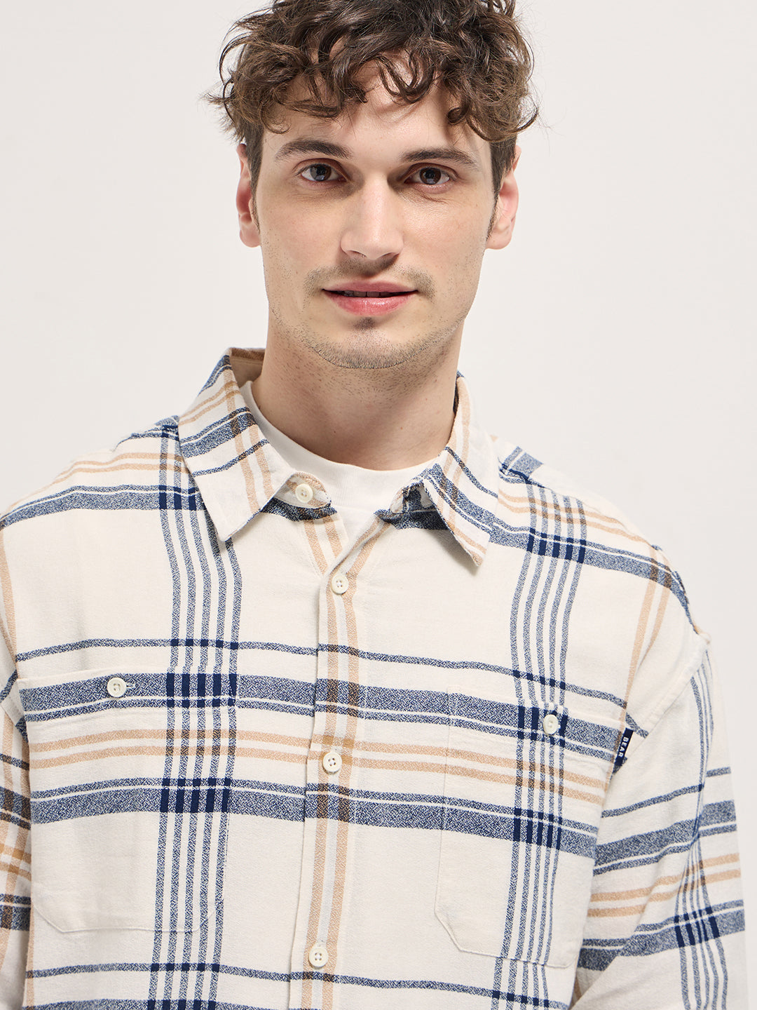 Men Multi-Color Checkered Relax Fit Overshirt