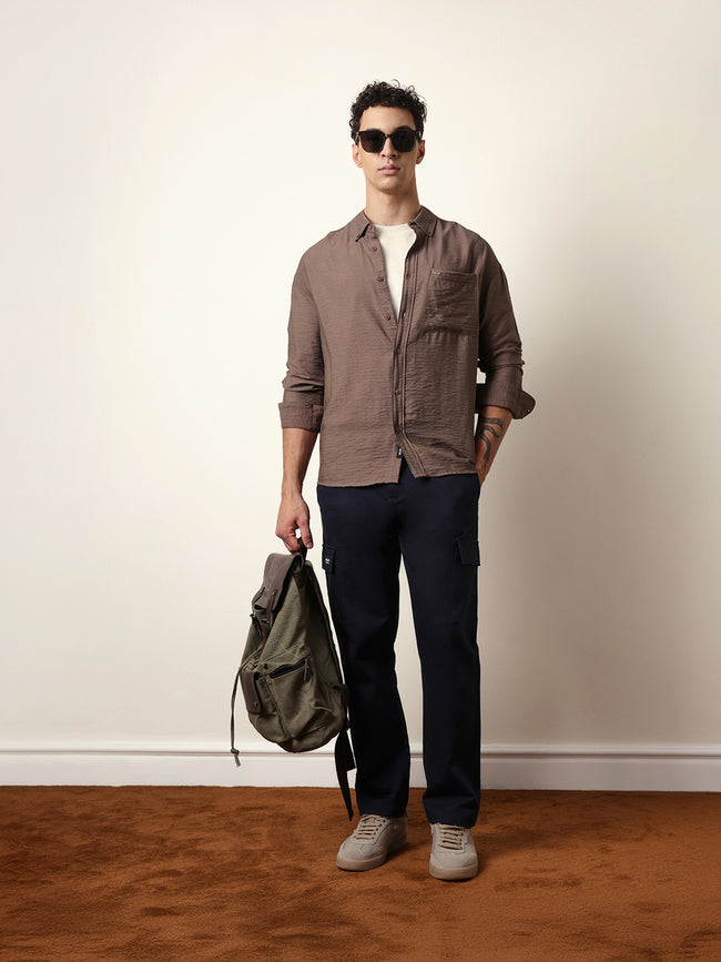 Men Modern Fit Casual Shirt
