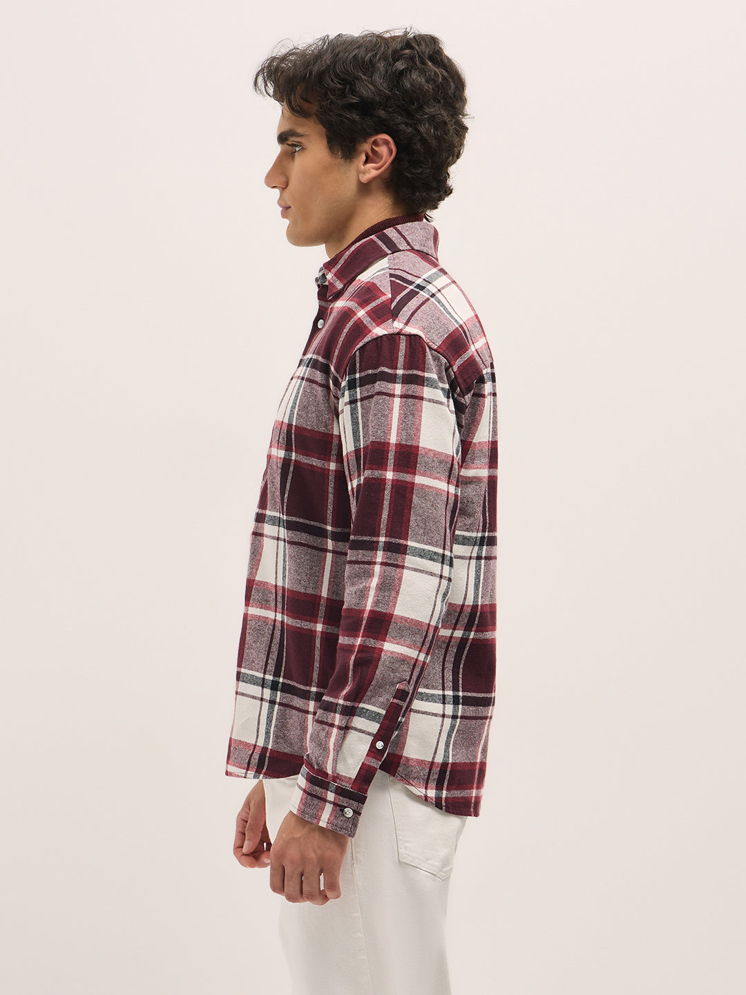 Men Multi-Color Checkered Relax Fit Overshirt