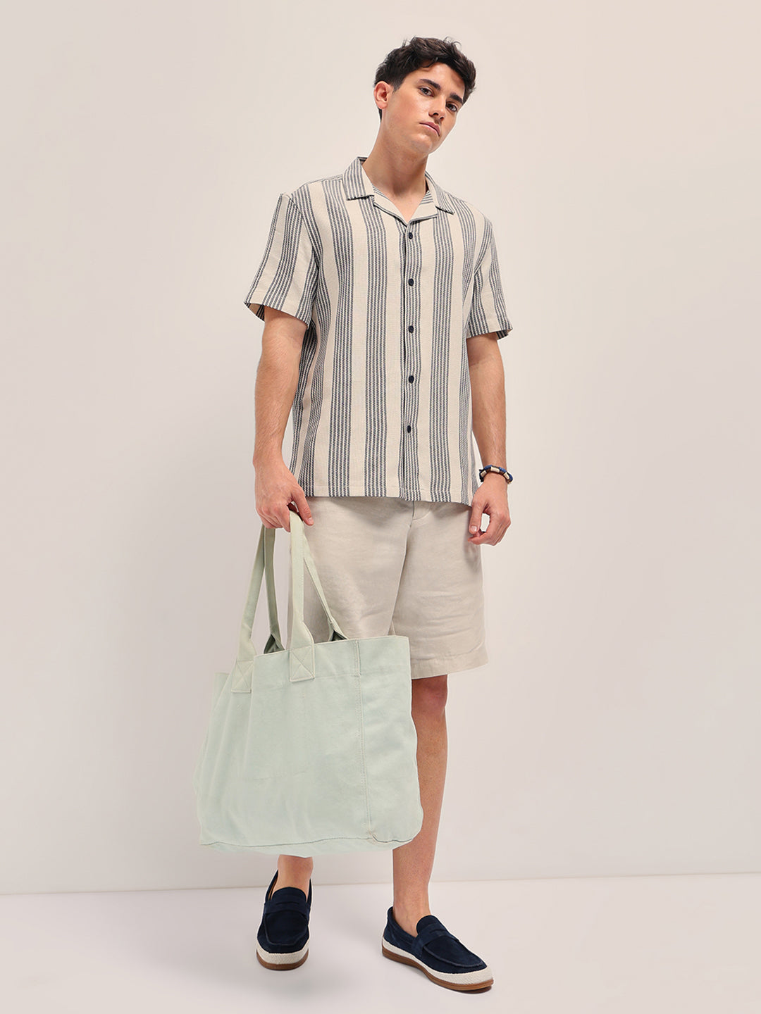 Men Cream Casual Shirt