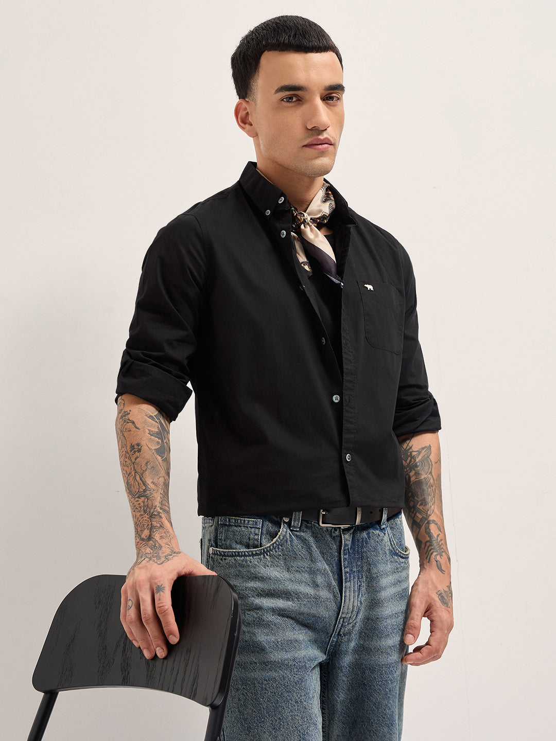 Men Black Casual Shirt