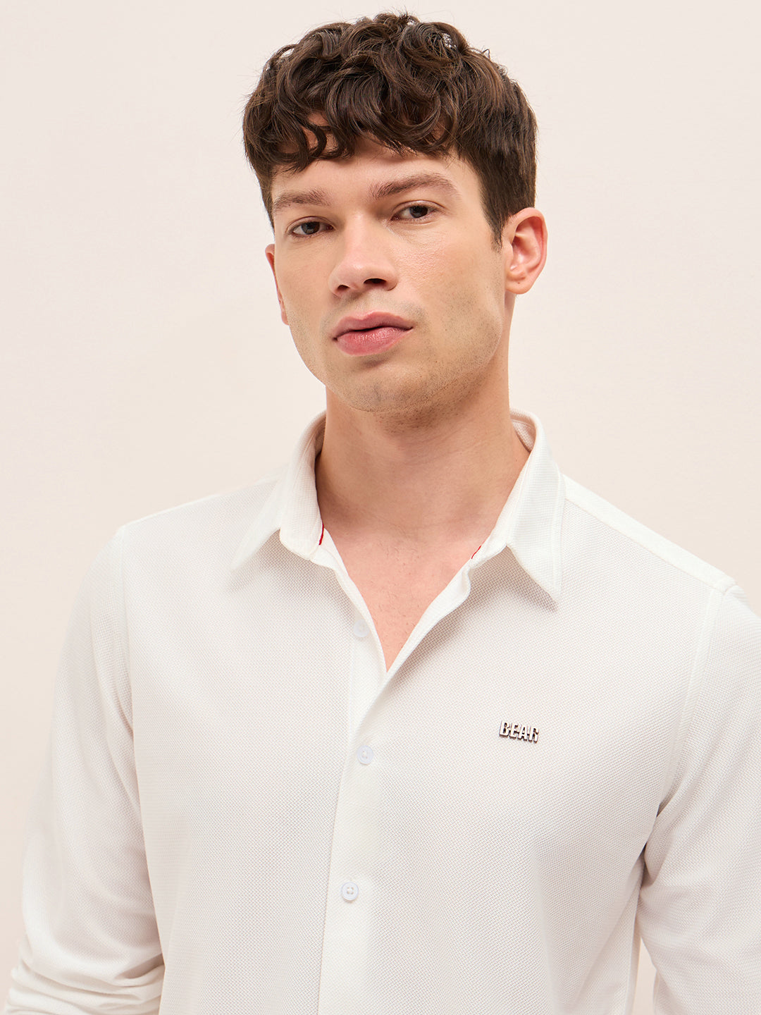 Men Woven Textured Casual Shirt