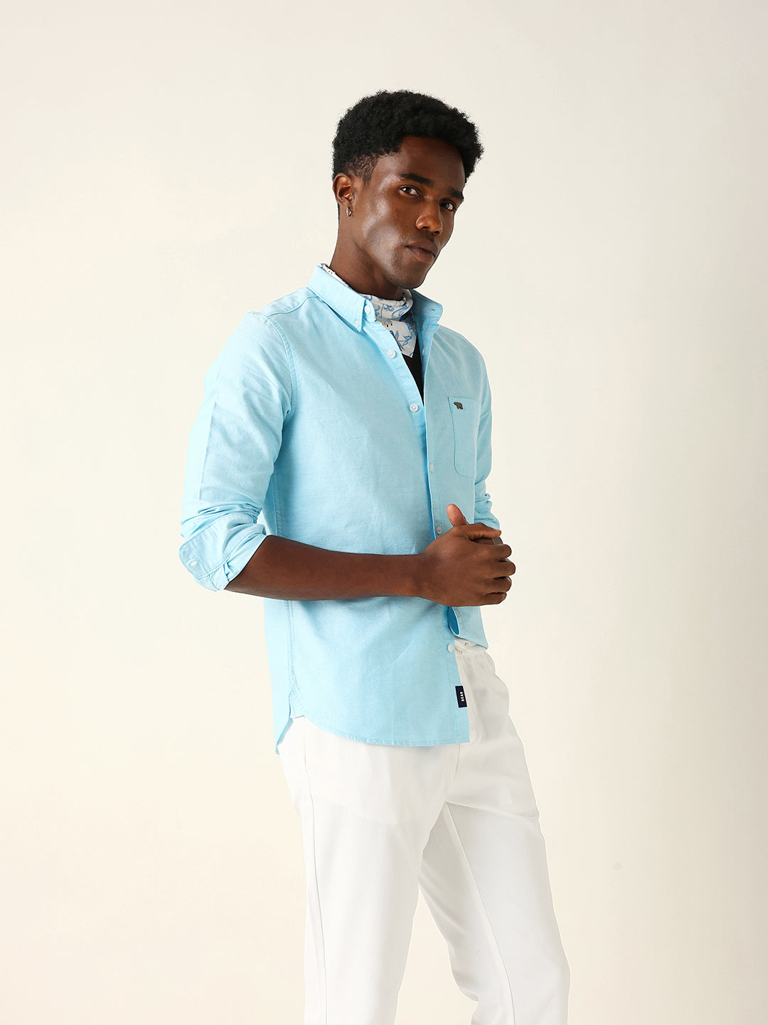 Men Blue Casual Shirt