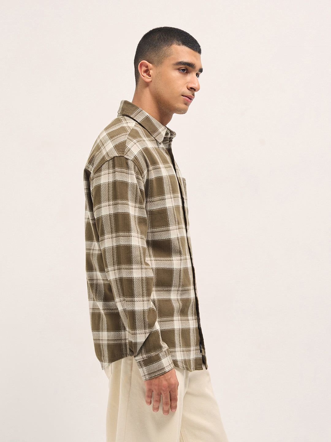 Men Brown Relax Fit Overshirt
