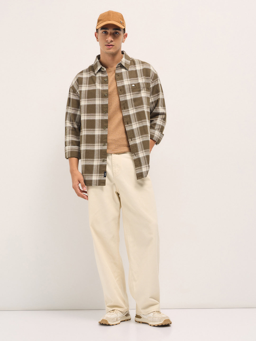 Men Brown Relax Fit Overshirt