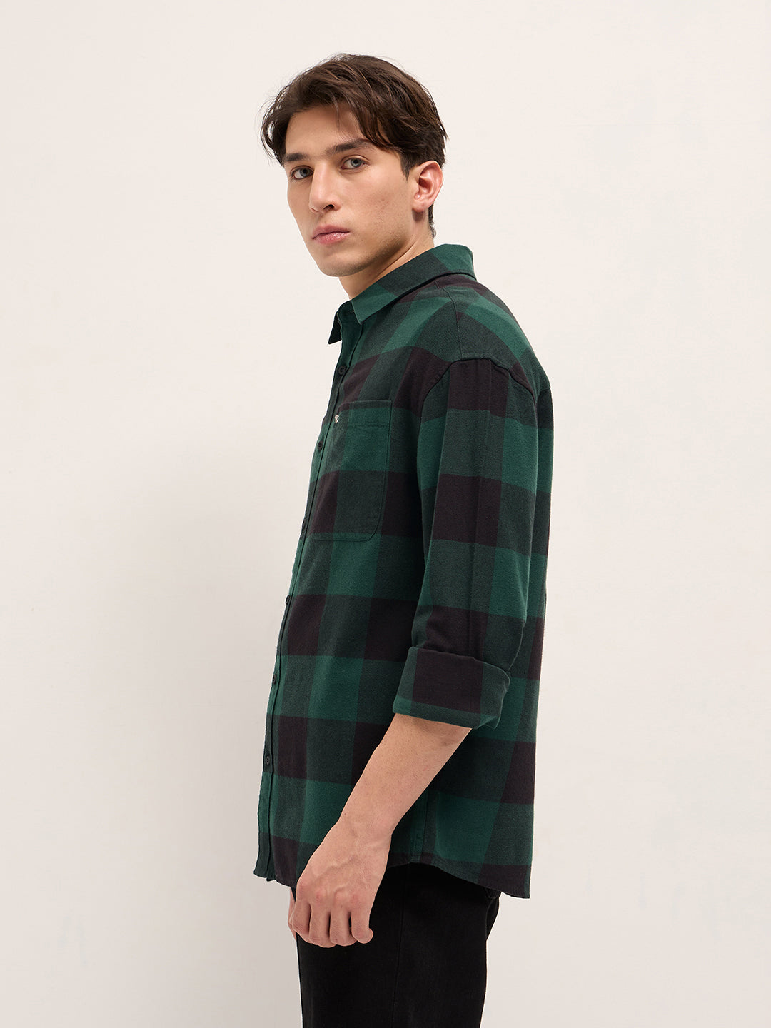 Men Green Casual Shirt