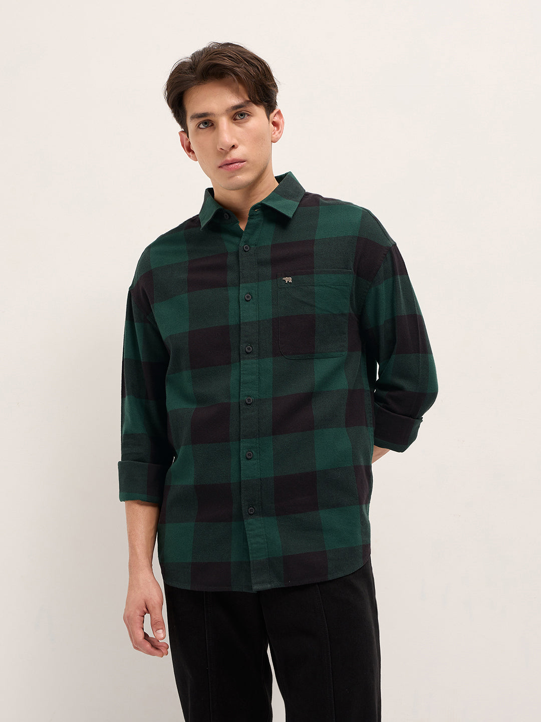 Men Green Casual Shirt