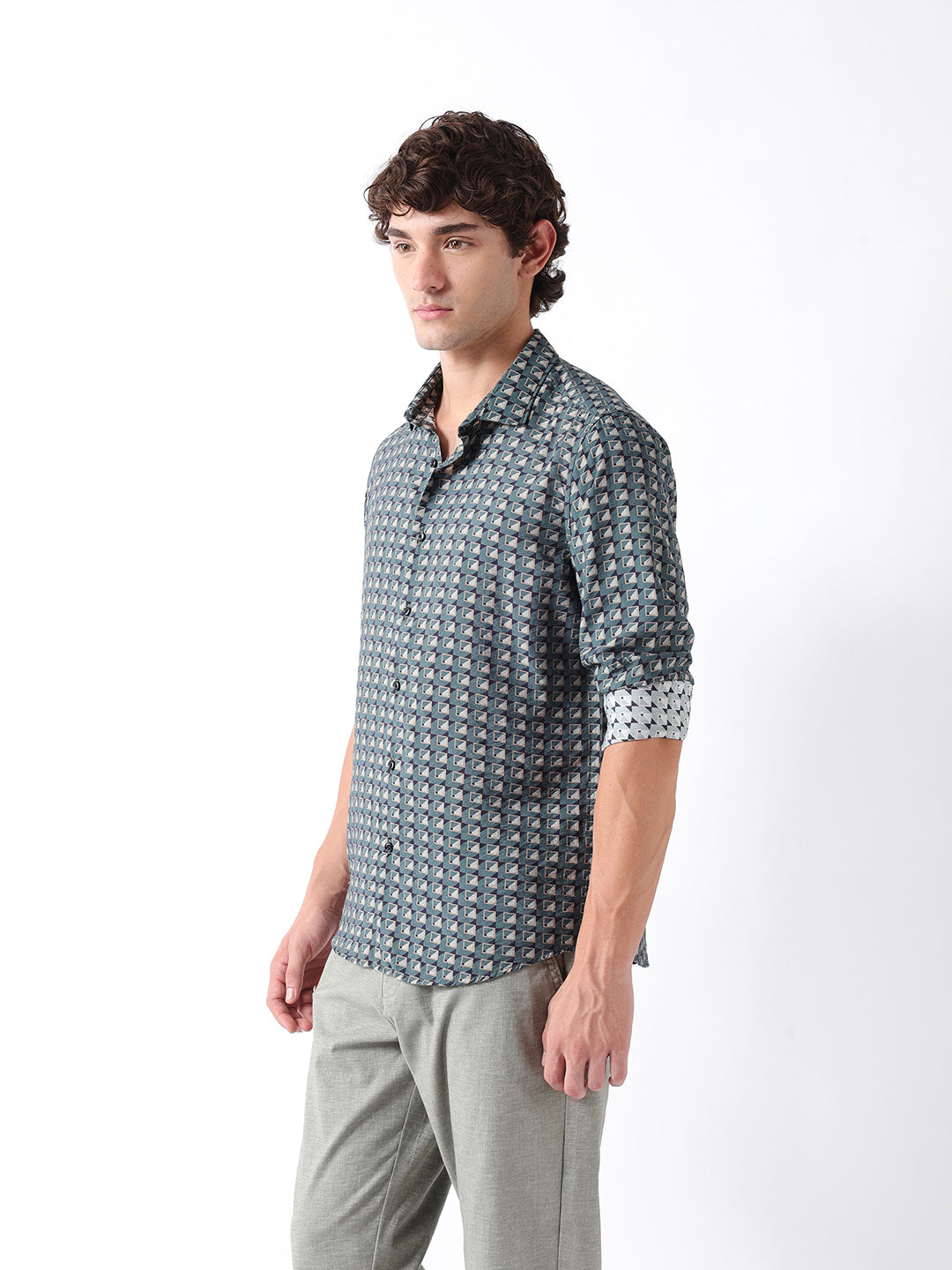 Men Green Casual Shirt