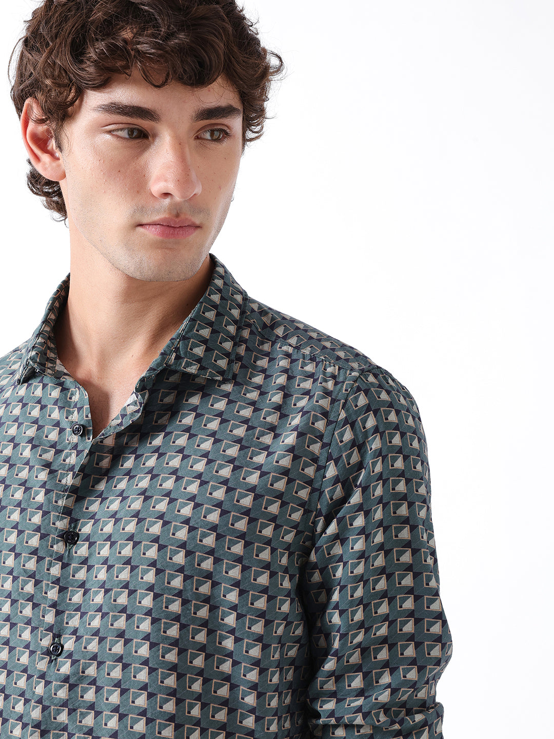 Men Green Casual Shirt