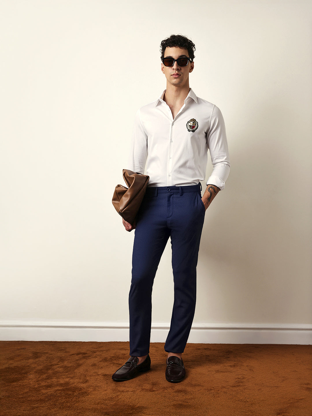 Men Solid Formal Trouser