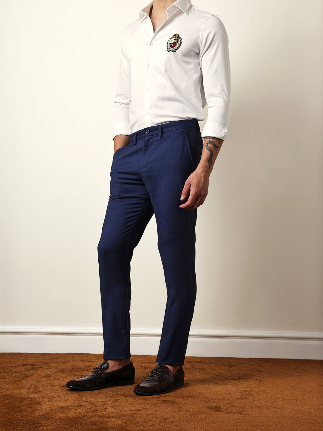 Men Solid Formal Trouser