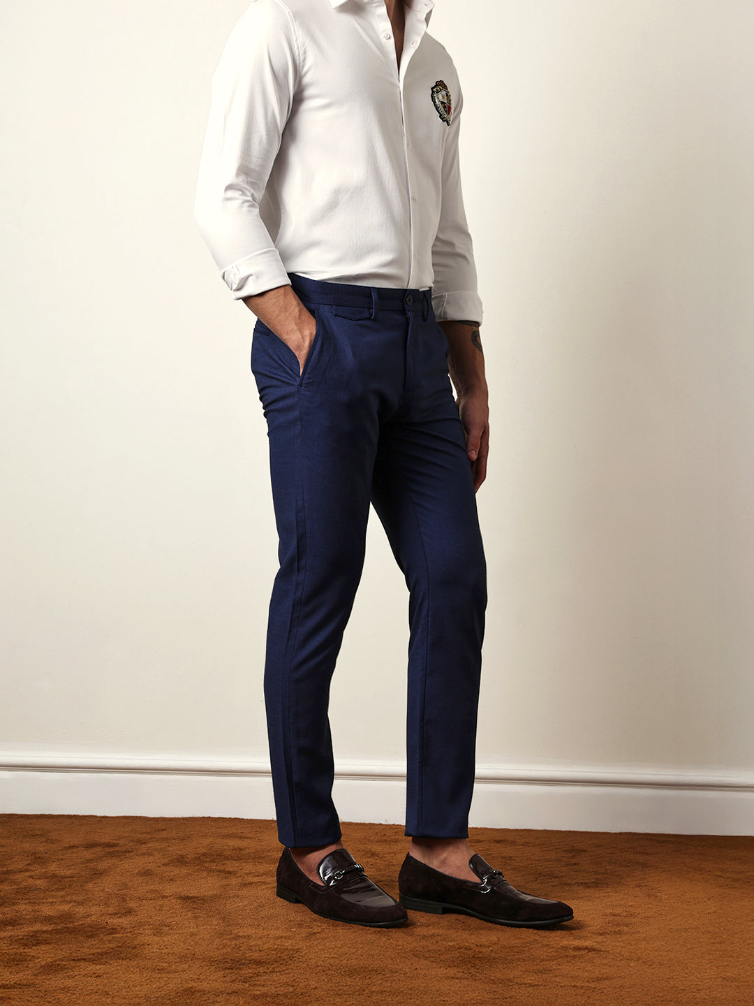 Men Solid Formal Trouser