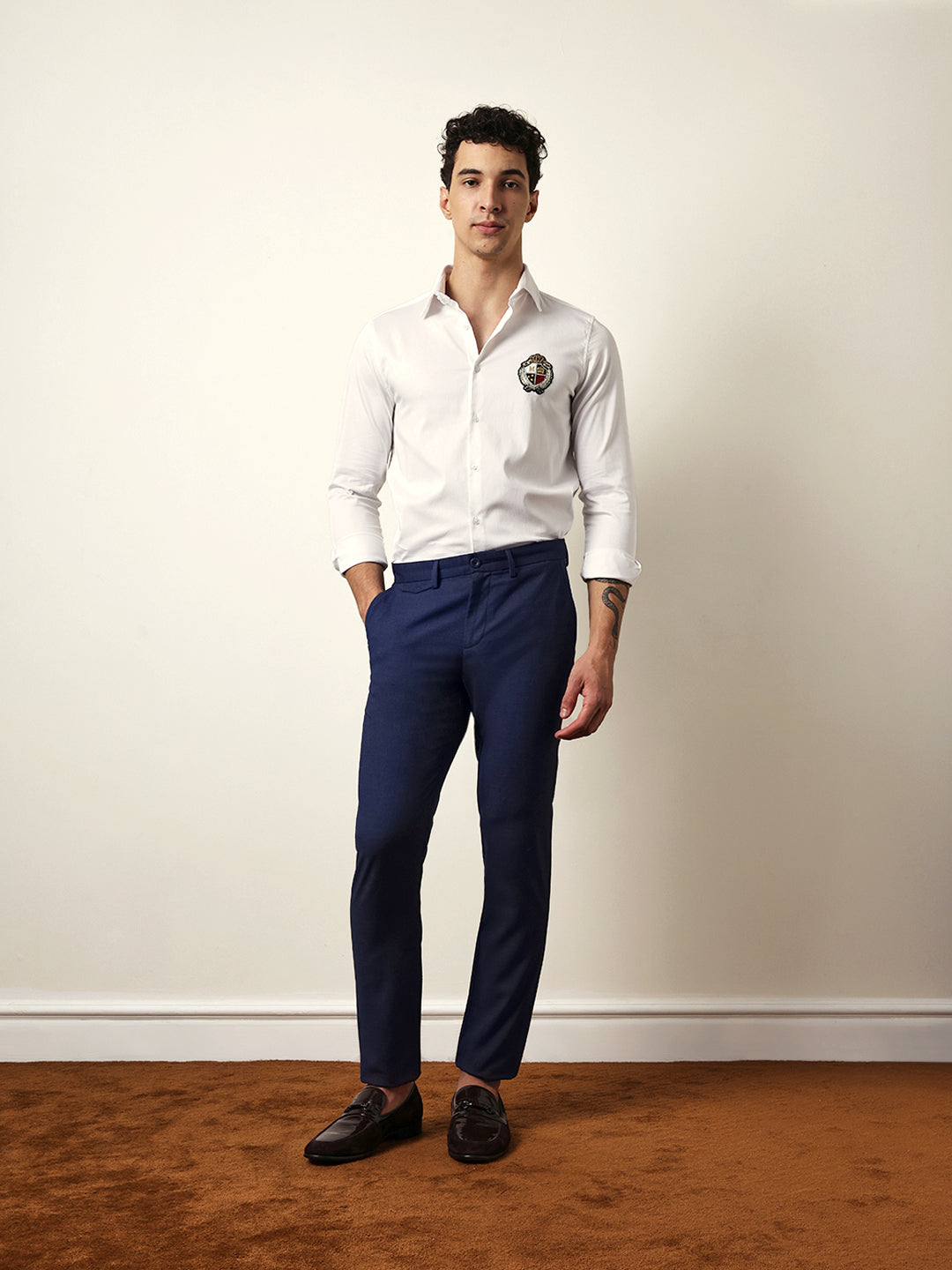 Men Solid Formal Trouser