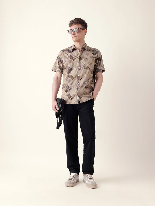 Men Casual Geometric Print Shirt