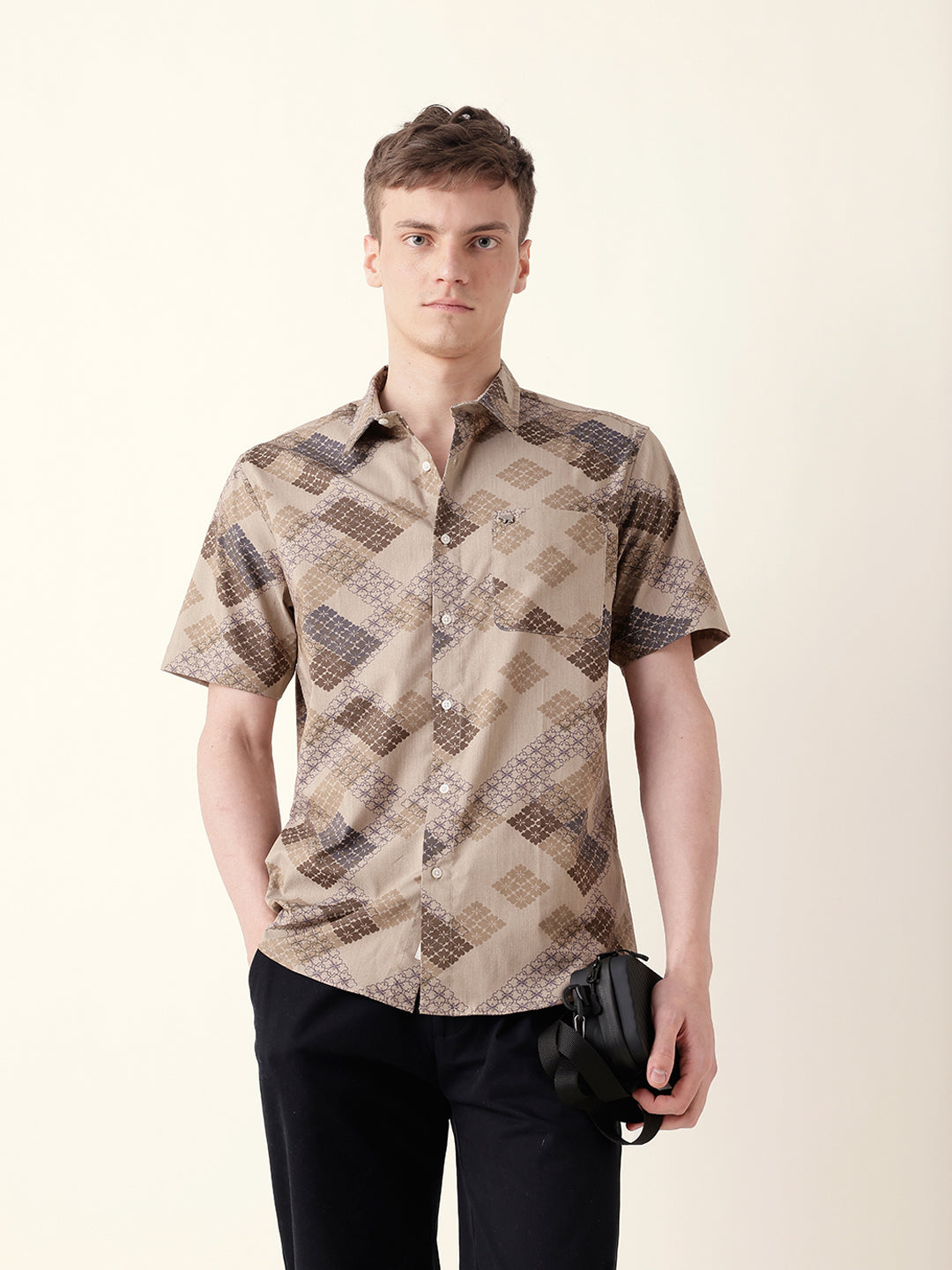 Men Casual Geometric Print Shirt