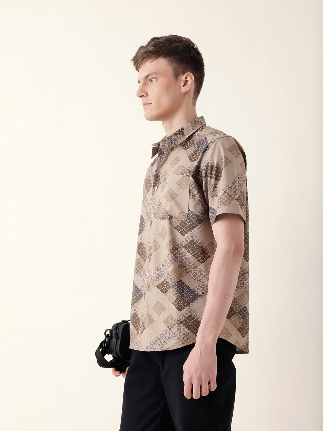 Men Casual Geometric Print Shirt