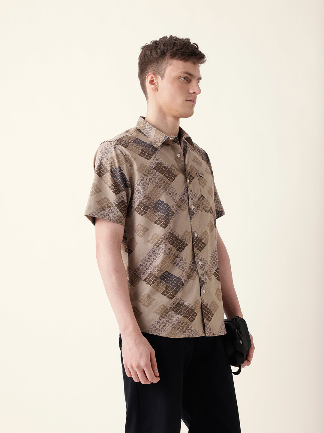 Men Casual Geometric Print Shirt