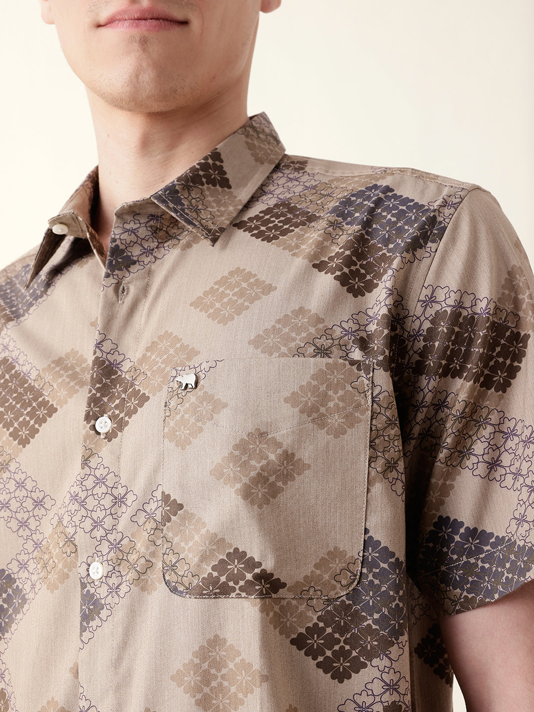 Men Casual Geometric Print Shirt