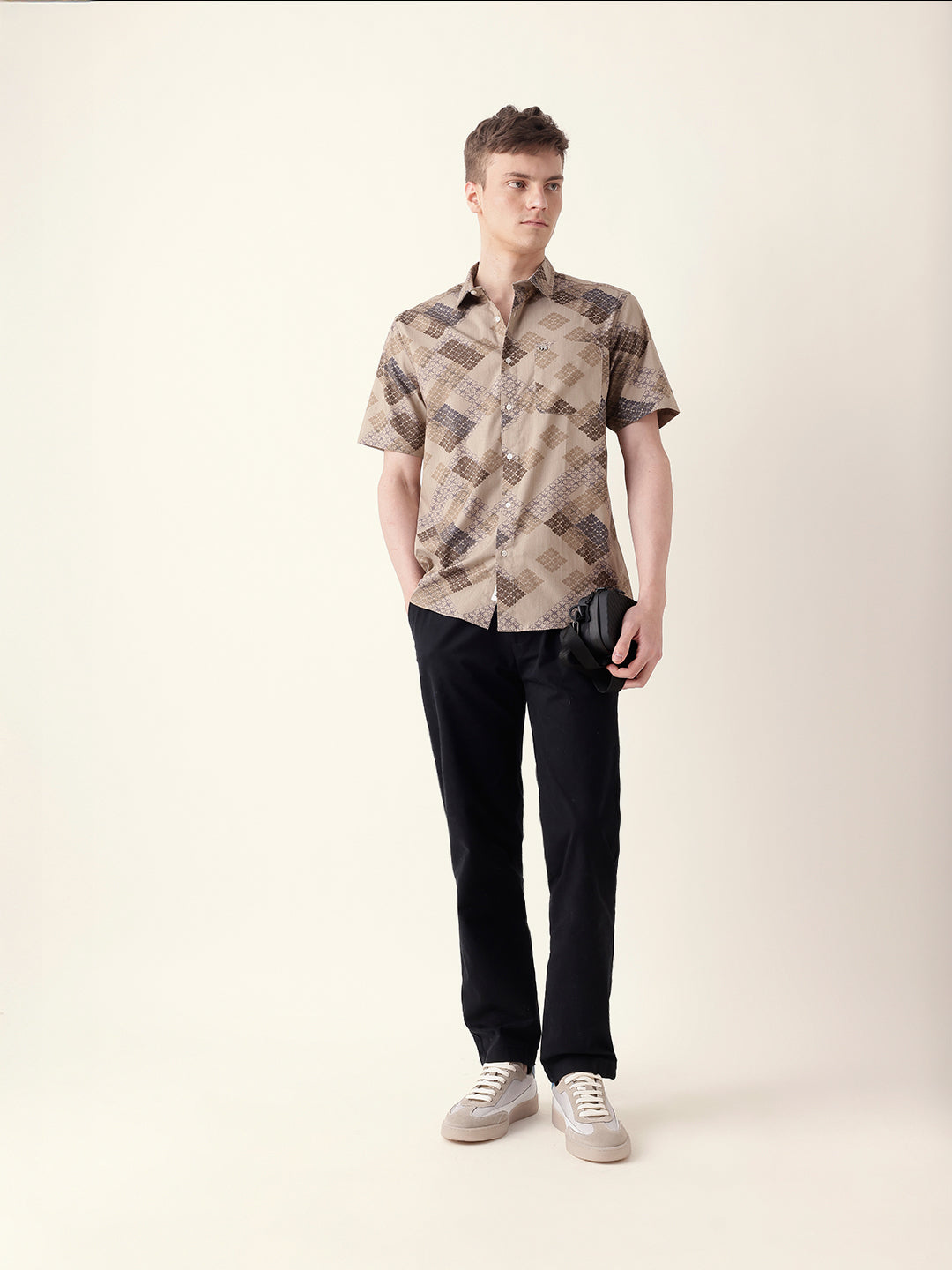 Men Casual Geometric Print Shirt