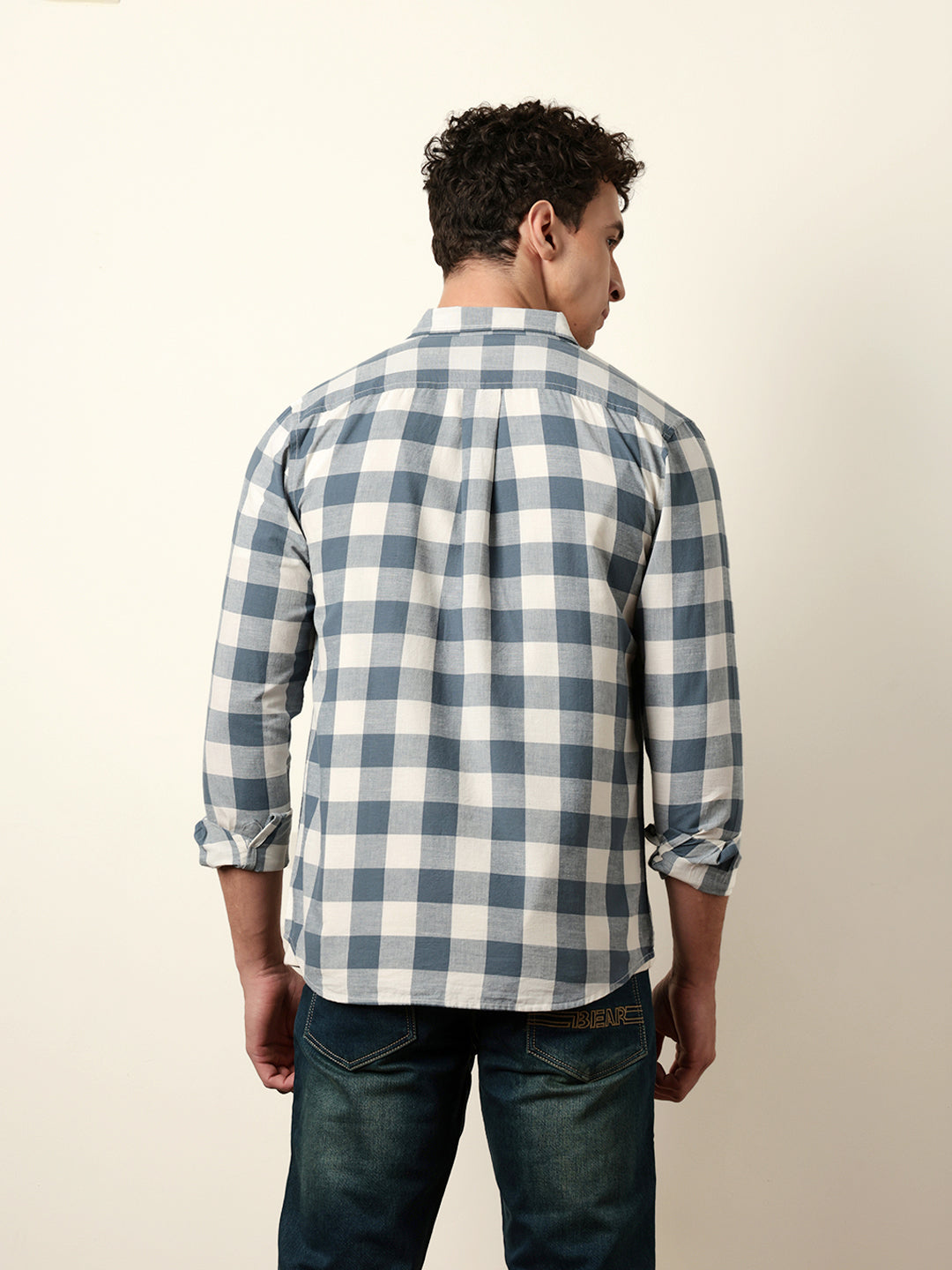 Men Checked Casual Full-Sleeve Shirt