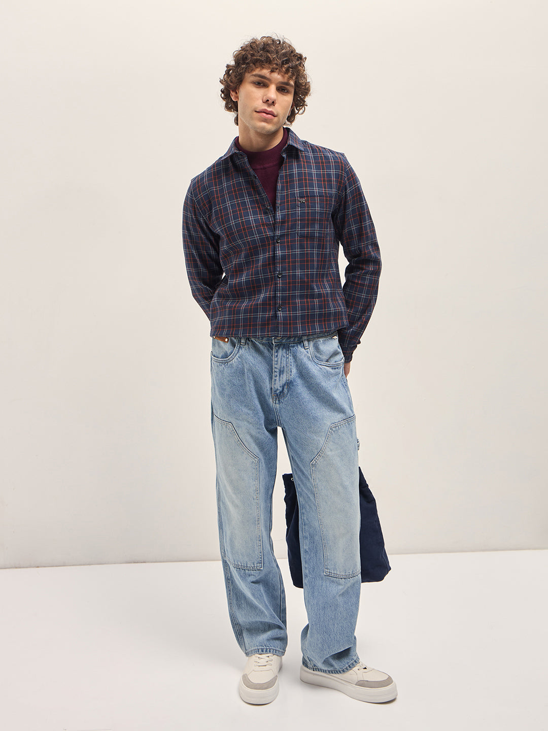 Men Multi-Color Checked Slim Fit Casual Shirt