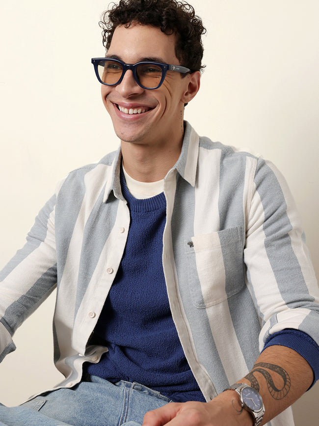 Men Checked Casual Full-Sleeve Shirt