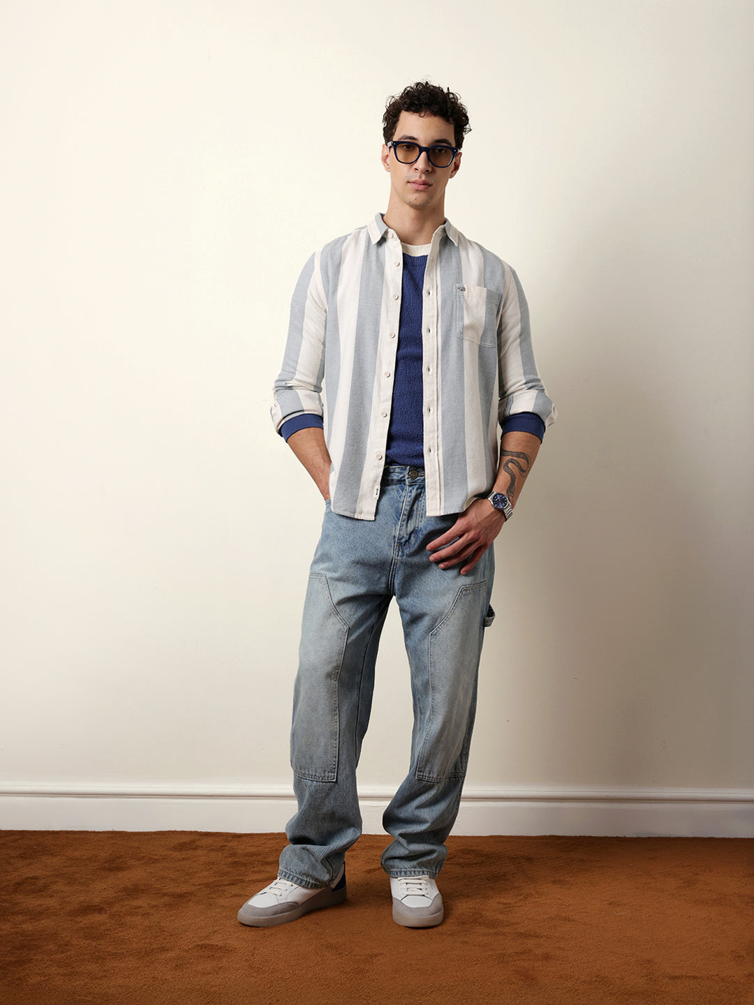 Men Checked Casual Full-Sleeve Shirt
