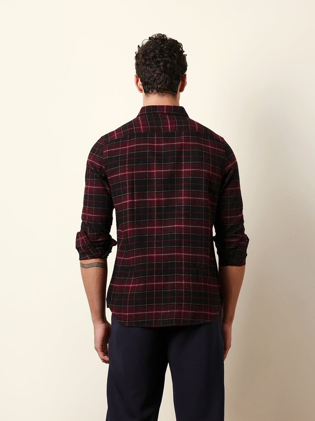 Men Checked Casual Full-Sleeve Shirt
