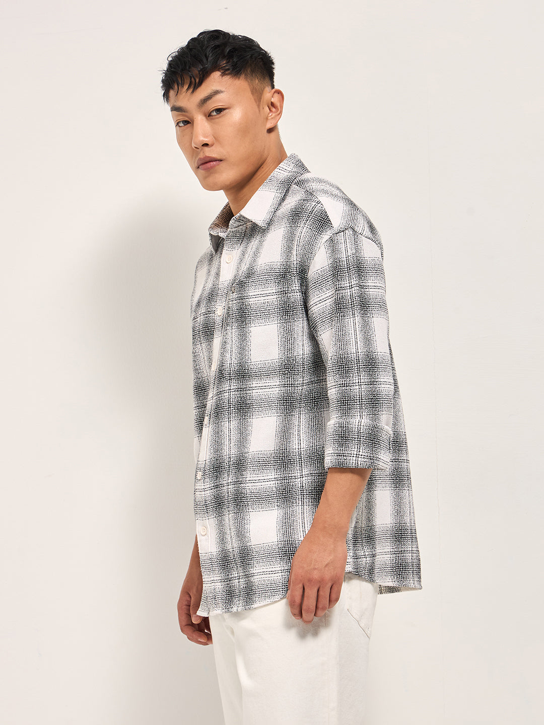 Men White Casual Shirt