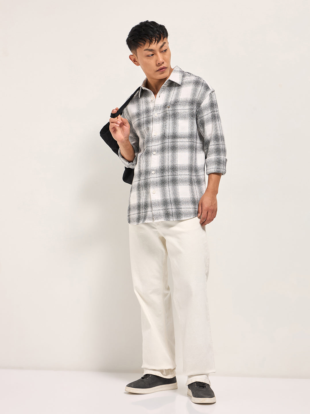Men White Casual Shirt