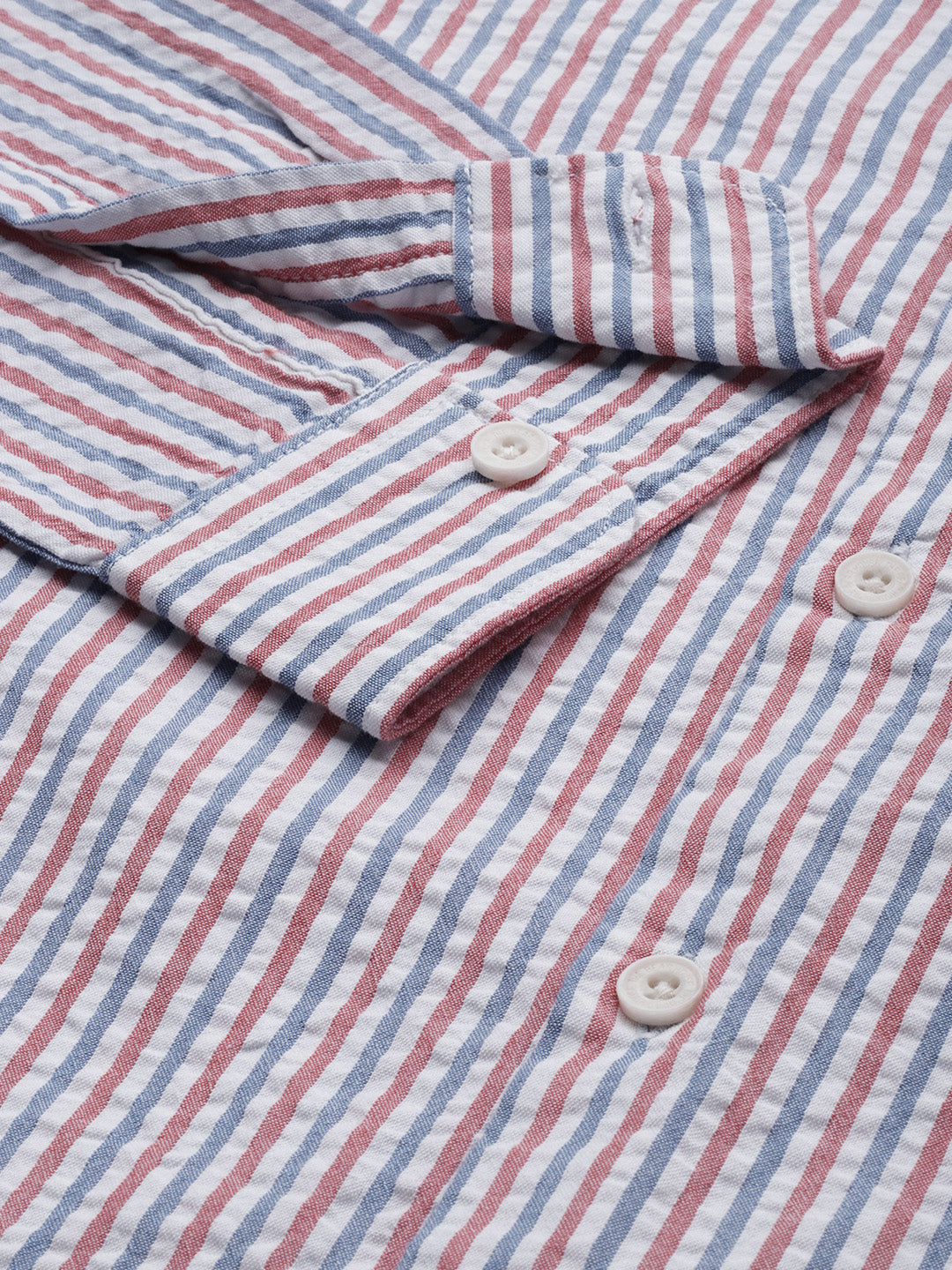 Men Multi  Seersucker Cotton Casual Shirt