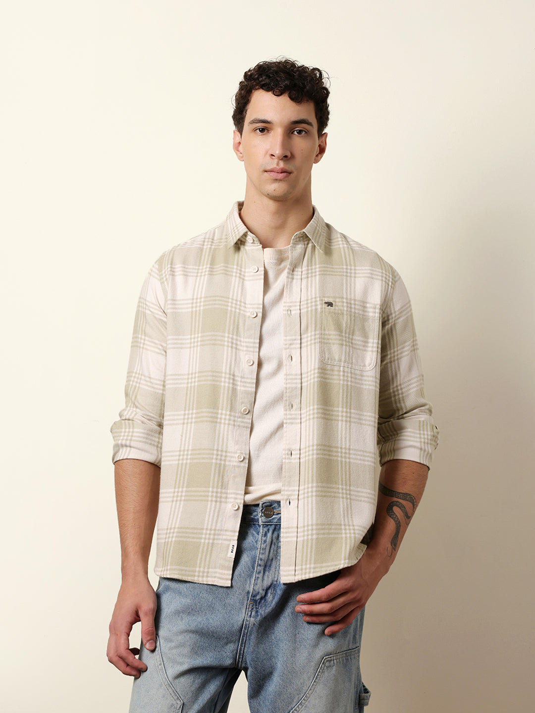 Men Striped Casual Full-Sleeve Shirt