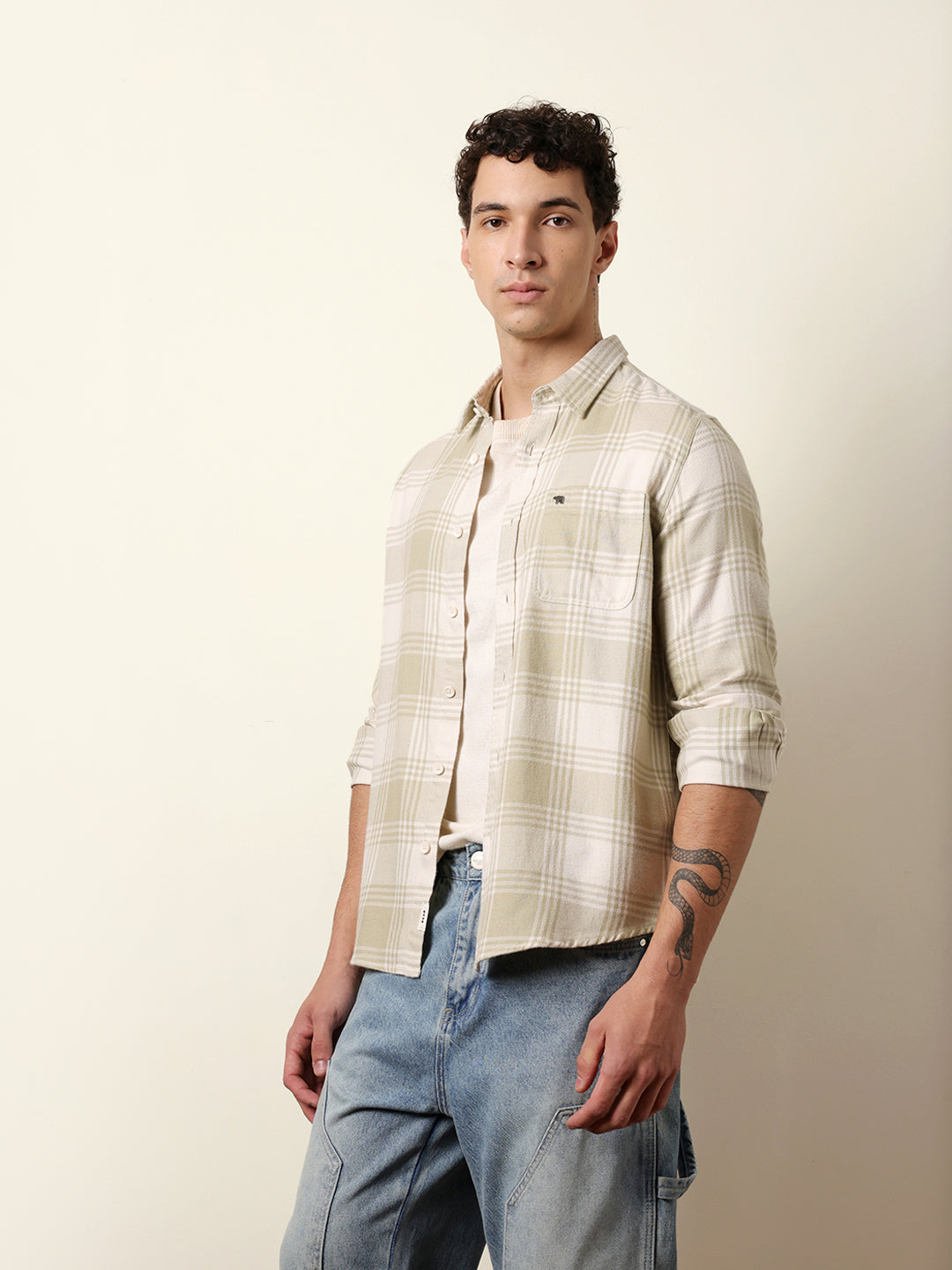Men Striped Casual Full-Sleeve Shirt