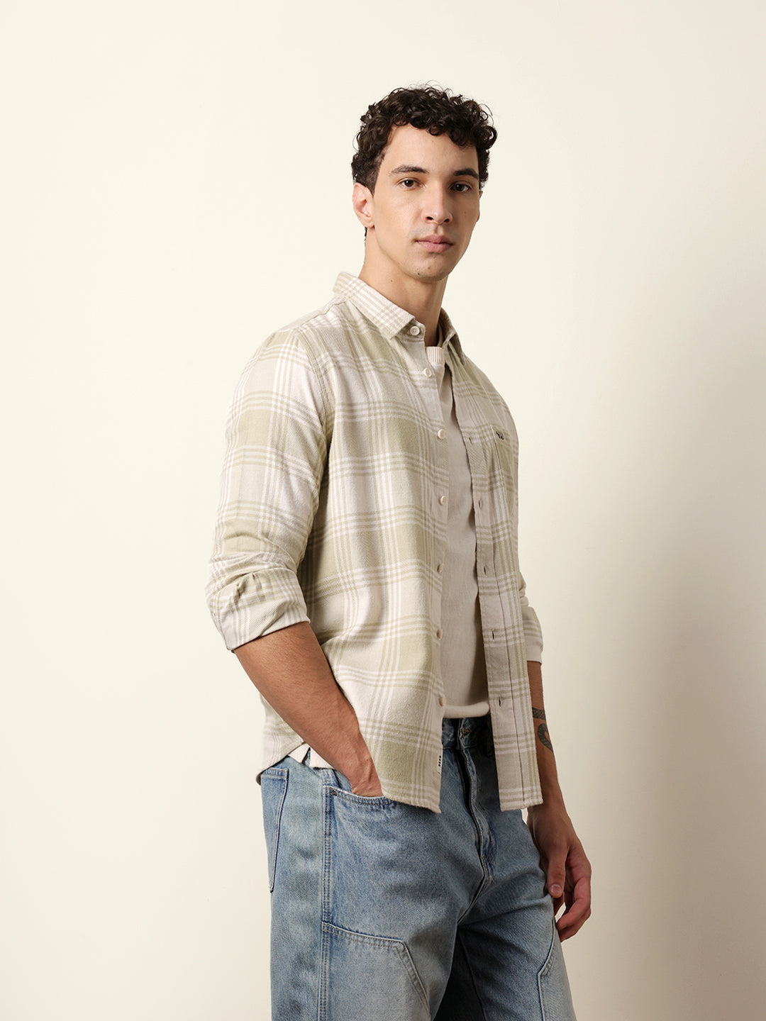 Men Striped Casual Full-Sleeve Shirt