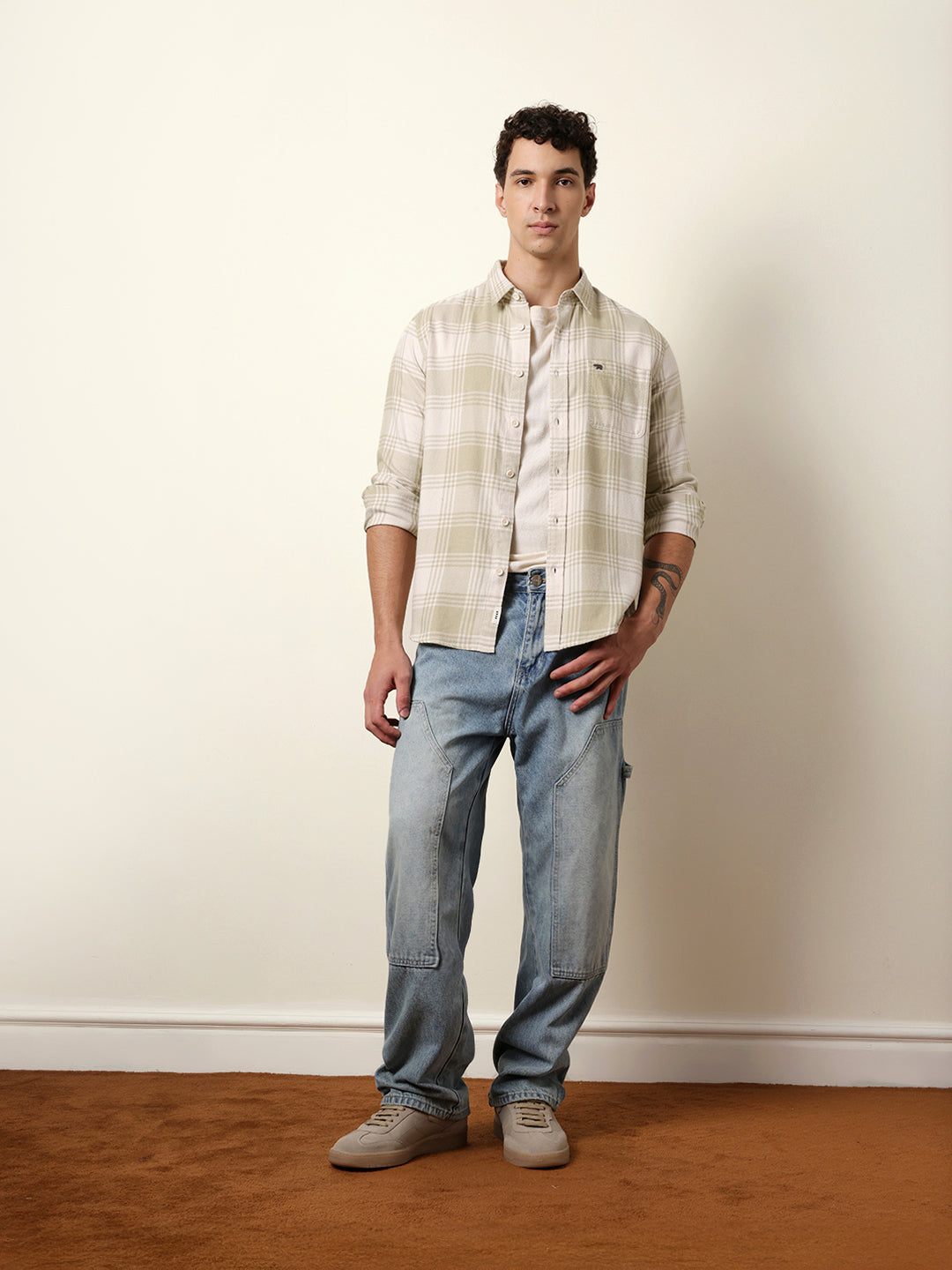 Men Striped Casual Full-Sleeve Shirt